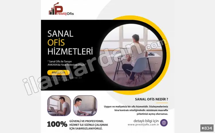 Hazır ofis Sanal ofis eofis paylaşımlı ofis ANKARA / ÇANKAYA / BÜYÜKESAT