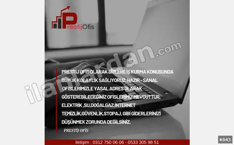 Hazır ofis Sanal ofis eofis paylaşımlı ofis ANKARA / ÇANKAYA / BÜYÜKESAT