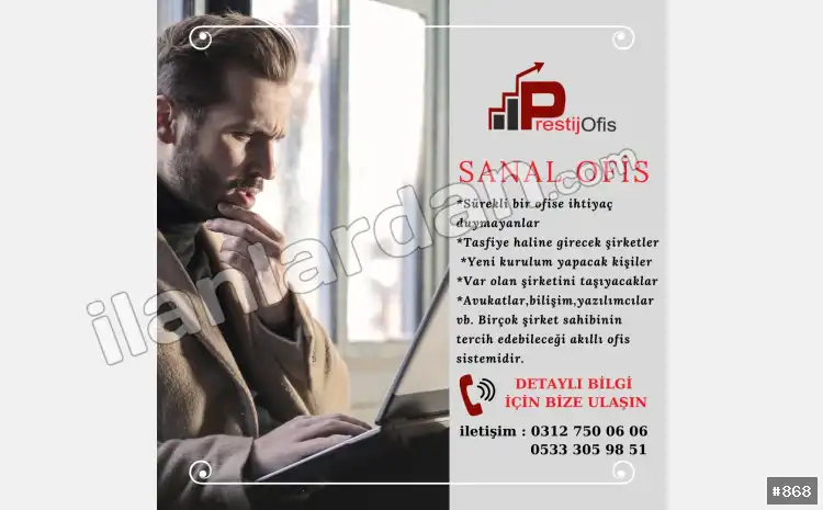 Hazır ofis Sanal ofis eofis paylaşımlı ofis ANKARA / ÇANKAYA / BÜYÜKESAT