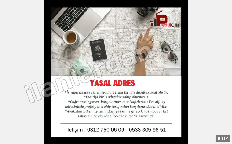 Hazır ofis Sanal ofis eofis paylaşımlı ofis ANKARA / ÇANKAYA / BÜYÜKESAT