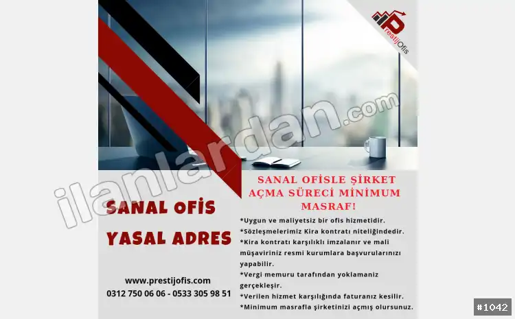 Hazır ofis Sanal ofis eofis paylaşımlı ofis ANKARA / ÇANKAYA / BÜYÜKESAT