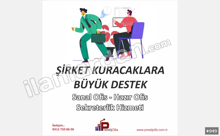 Hazır ofis Sanal ofis eofis paylaşımlı ofis ANKARA / ÇANKAYA / BÜYÜKESAT