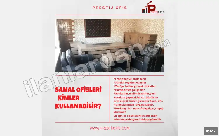 Hazır ofis Sanal ofis eofis paylaşımlı ofis ANKARA / ÇANKAYA / BÜYÜKESAT