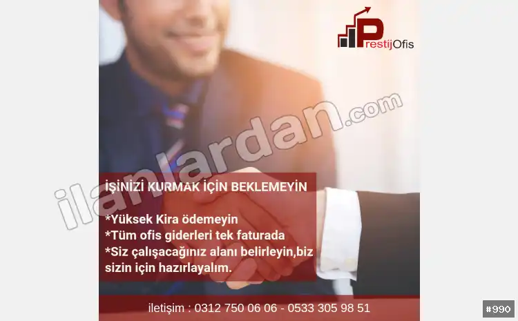 Hazır ofis Sanal ofis eofis paylaşımlı ofis ANKARA / ÇANKAYA / BÜYÜKESAT