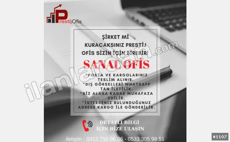 Hazır ofis Sanal ofis eofis paylaşımlı ofis ANKARA / ÇANKAYA / BÜYÜKESAT