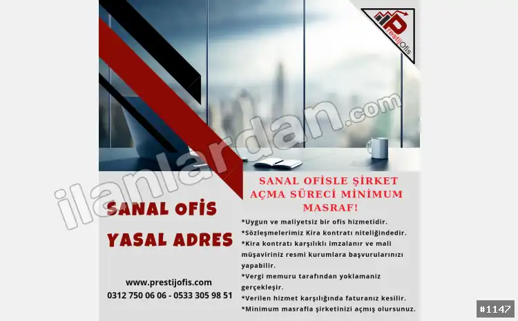 Hazır ofis Sanal ofis eofis paylaşımlı ofis ANKARA / ÇANKAYA / BÜYÜKESAT