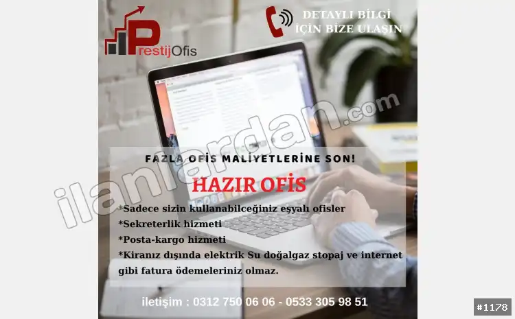 Hazır ofis Sanal ofis eofis paylaşımlı ofis ANKARA / ÇANKAYA / BÜYÜKESAT